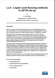 LLS - Liquid Level Sensing methods in qPCR set-up