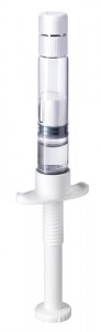 Dual Chamber Syringe 2.5 ml diluent vertical