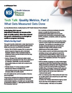 Quality Metrics - What Gets Measured, Gets Done