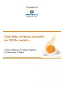 Optimising excipient properties for ODT formulation