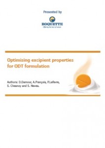 Optimising excipient properties for ODT formulation