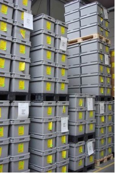 Easy filling at Bachem with Click Pack nestable containers