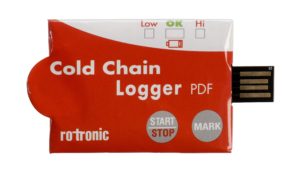 Rotronic TL-CC1 cold chain logger: ensures items are kept at the correct temperature during transportation.