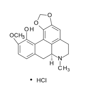 Bulbocapnine hydrochloride has the molecular formula of C19H20ClNO4