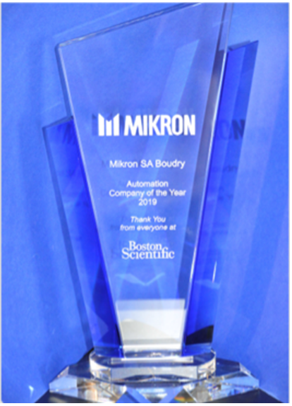 Boston Scientific names Mikron its Automation Supplier of the Year