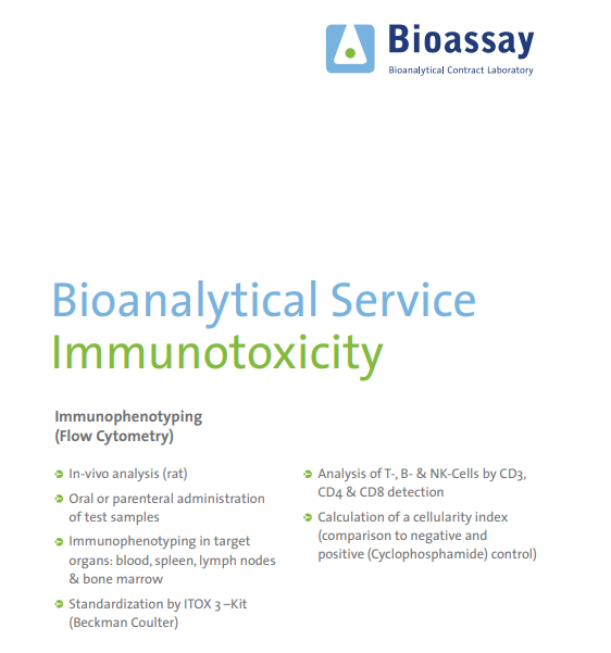 Bioanalytical Service – Immunotoxicity