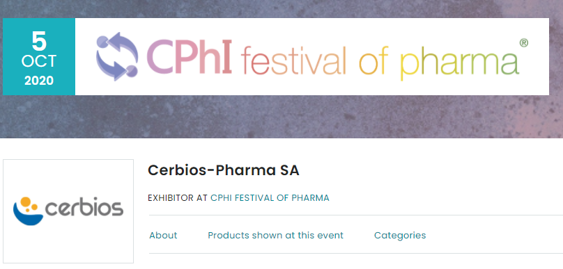 Cerbios-Pharma fielding strong team at online CPhI Pharma Festival