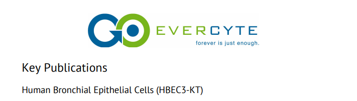 Key Publications – Human Bronchial Epithelial Cells (HBEC3-KT)