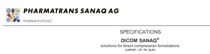 DICOM SANAQ® Solutions for Direct Compression Formulations