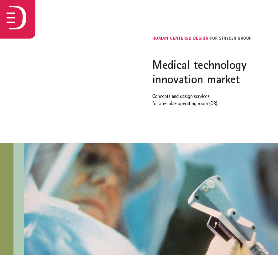 Human Centered Design for Stryker Group – Medical technology innovation market