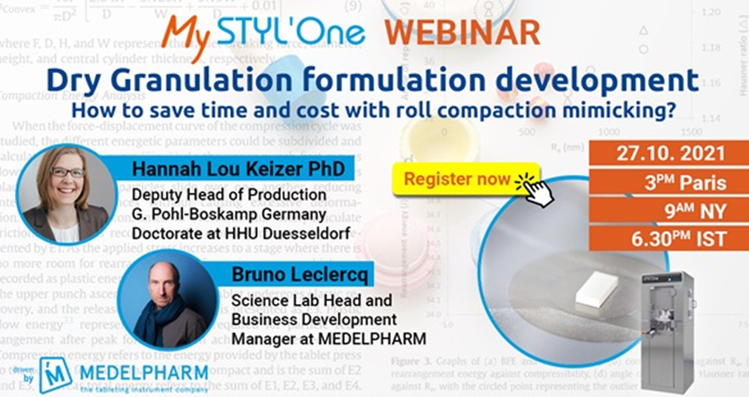 MEDELPHARM hosts successful STYL’One webinar on dry granulation