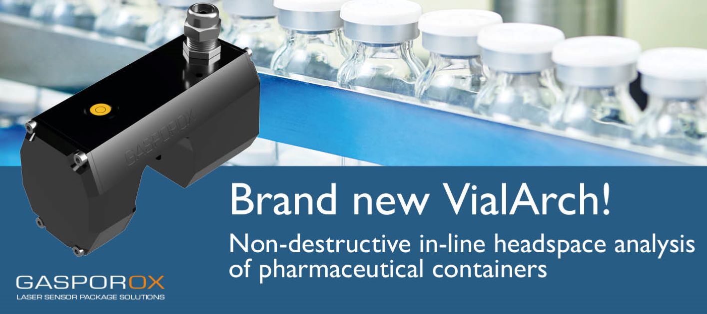 Gasporox VialArch™ headspace analysis sensor for automated high speed pharma container testing