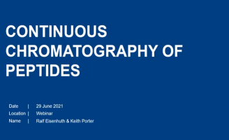 Continuous Chromatography of Peptides