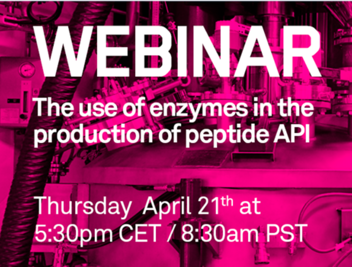 Bachem webinar on peptiligase enzymes for greener peptide API production