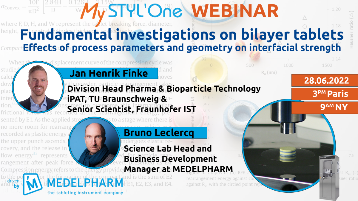 MEDELPHARM My STYL’One webinar to focus on bilayer tablets