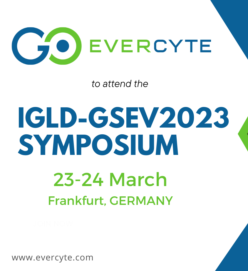 Evercyte showing EV cell factory capabilities  at IGLD Symposium Frankfurt