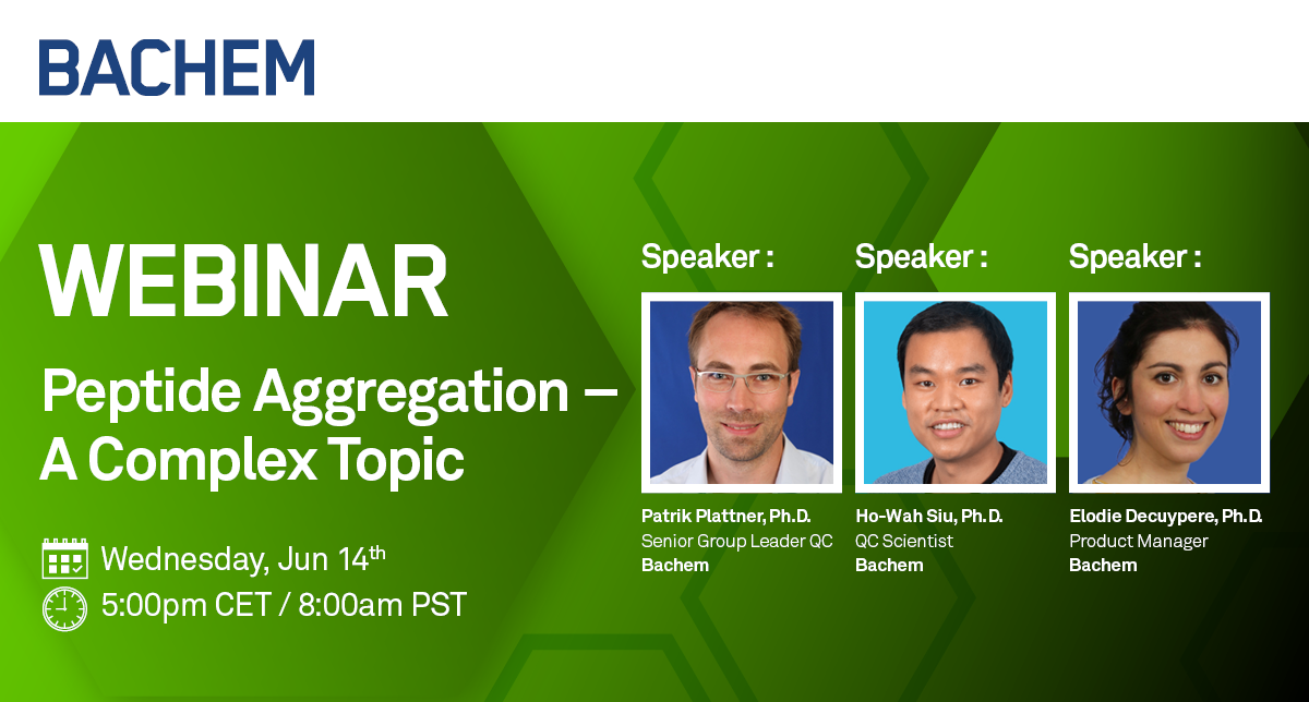 Bachem webinar to explore complexities of peptide aggregation