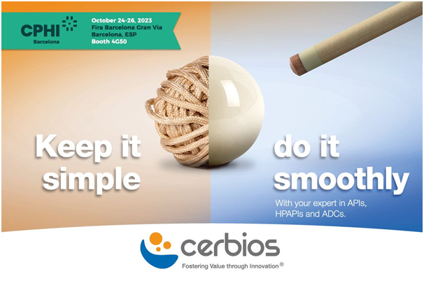 Cerbios-Pharma showcases at CPHI Barcelona, 24-26 October 2023