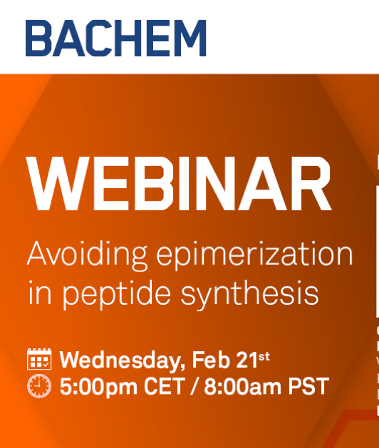 Bachem webinar on avoiding epimerization in peptide synthesis