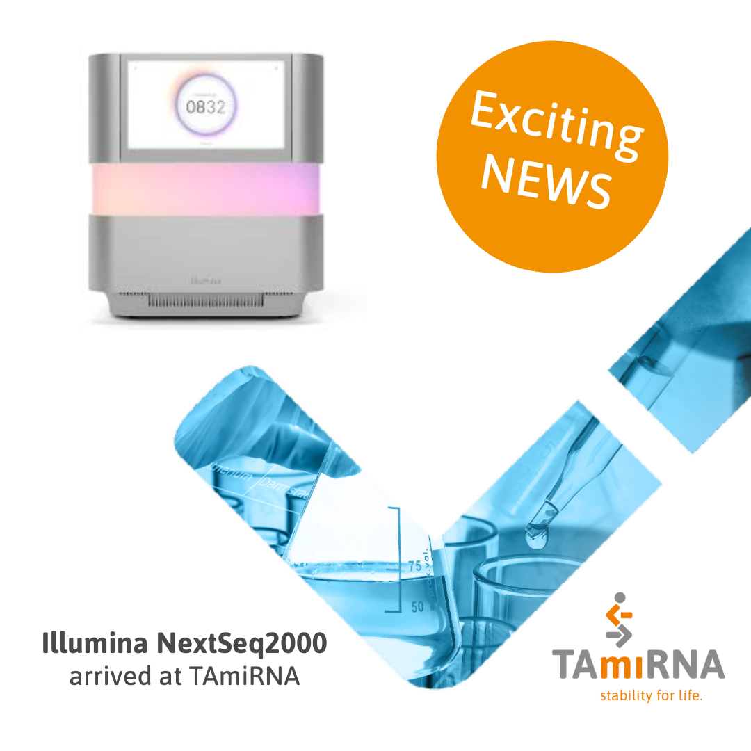 TAmiRNA RNA analysis speed and efficiency boosted by Illumina technology