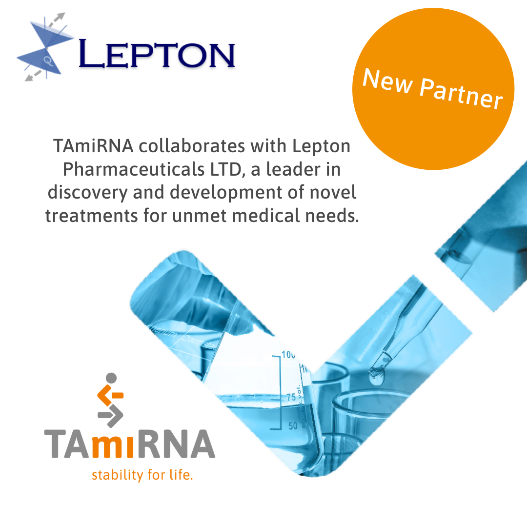 LEPTON Pharmaceuticals LTD and TAmiRNA GmbH enhance their collaboration