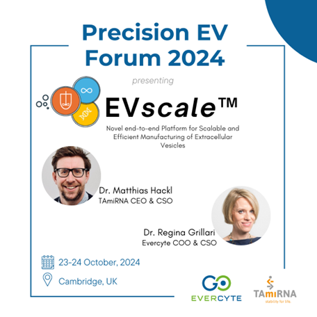 Evercyte and TAmiRNA to highlight advances in EV characterization at Precision EV forum