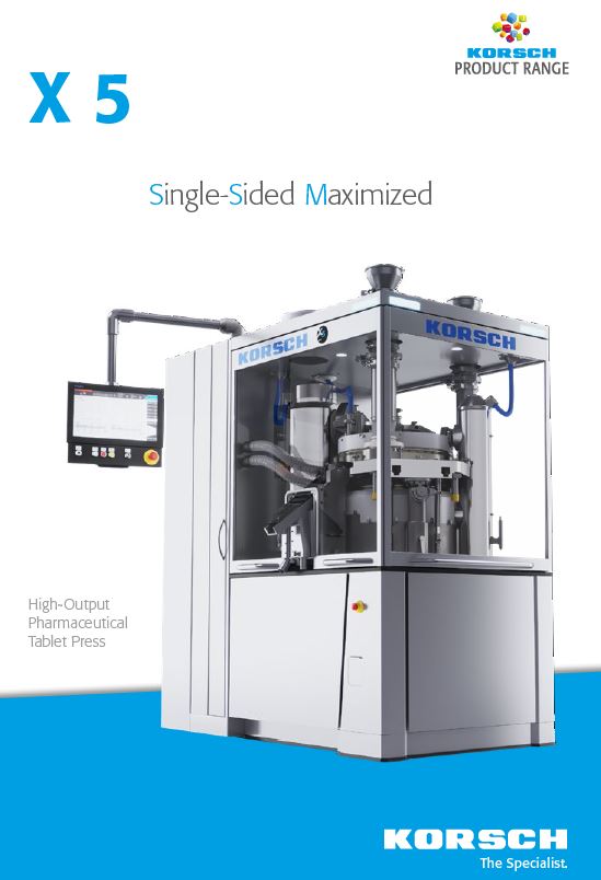 X 5 Single-Sided Maximized – High-Output Pharmaceutical Tablet Press