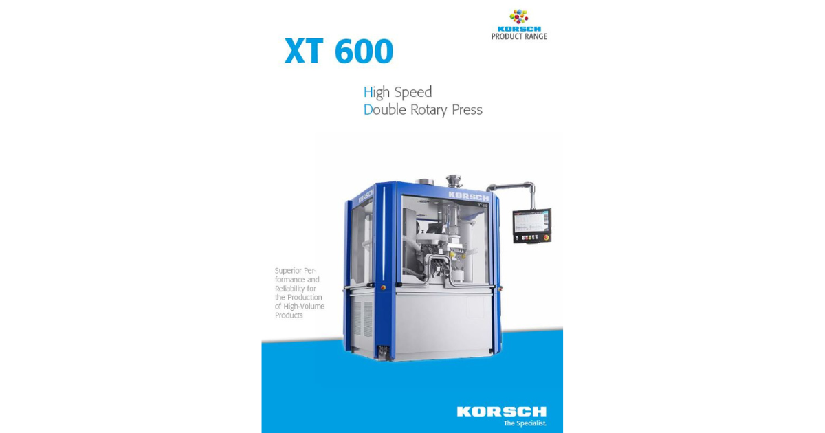 XT 600 - High Speed Double Rotary Press