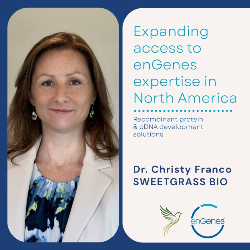 enGenes teams with Sweetgrass Bio to address North American biologics